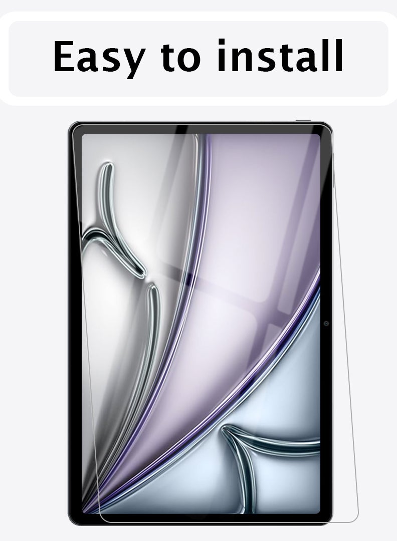 Theodor Screen Protector for Apple iPad Air 13‑inch (M2) 9H Hardness Tempered Glass, Bubble Free Easy Installation, Full Coverage And Anti Scratch Case Friendly- Clear - Image 3